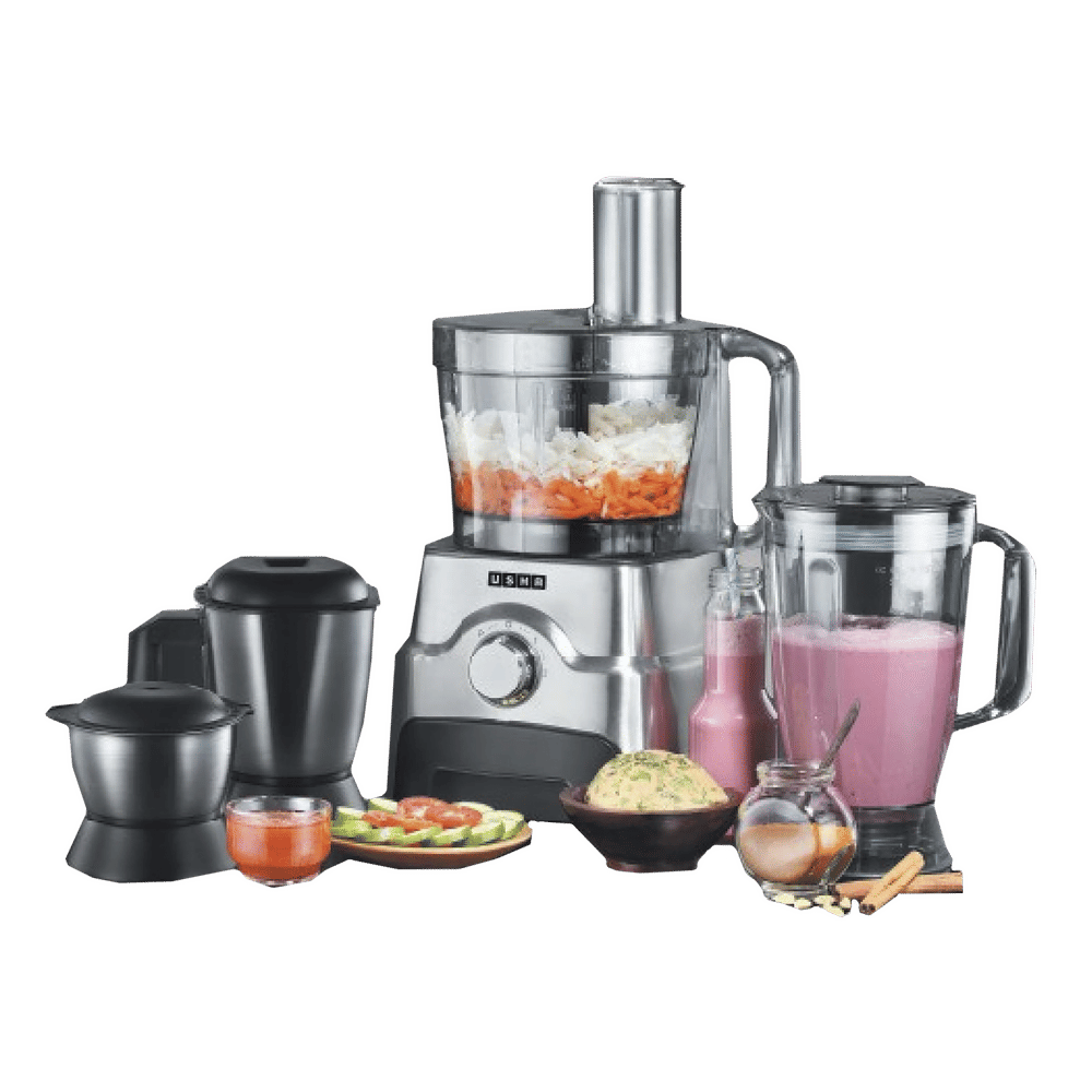 Buy Usha FP 3811 1000 Watt Food Processor with 6 Blades (Black/Silver